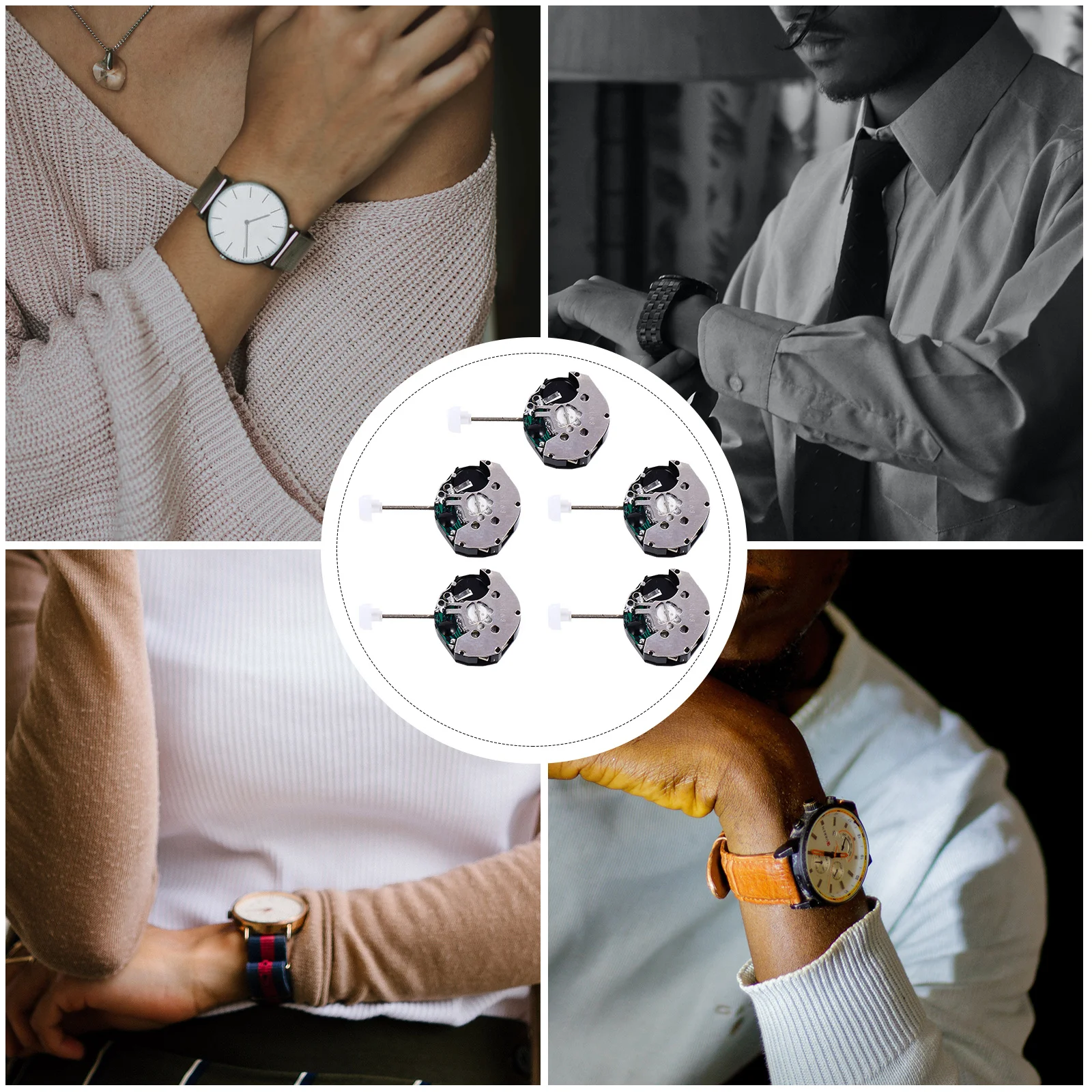 

5Pcs Quartz Watch Movement High Reliability Stable Performance Direct Replacement Easy Installation Safe Material for Everyday