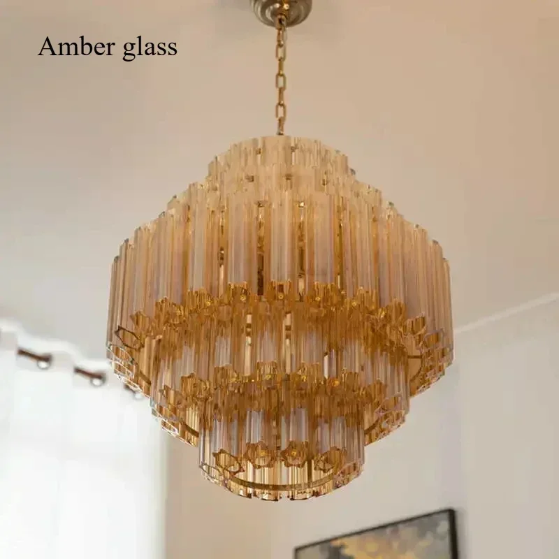 الشمال الحديثة الفاخرة الزجاج قلادة أضواء المعيشة طاولة طعام غرفة المطبخ جزيرة الزفاف شنقا الثريا مصابيح ديكور المنزل #4