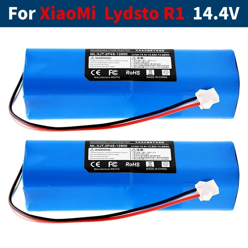 

14.4V 6800mAh 12800mAh Replacement Lithium Battery for XiaoMi Lydsto R1 Li-ion Battery Robot Vacuum Cleaner R1 Battery Pack