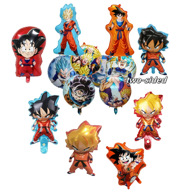 Dragon Ball Cartoon 18 inch Round Shaped Dragon Ball Wukong Kid's Toy Shaped Aluminum Film Balloon Set DIY Birthday Party Baby