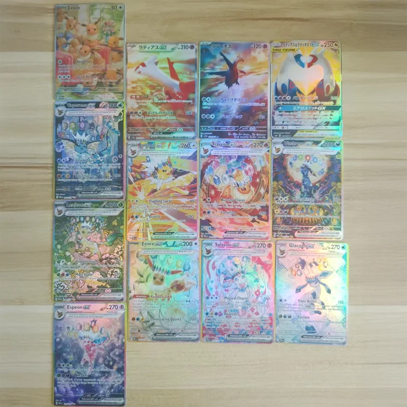43 قطعة/المجموعة بطاقة البوكيمون PTCG Zekrom Reshiram Victini Charizard Lillie Mew Greninja SV11W 11B مجموعة ألعاب أنيمي ذاتية الصنع هدية