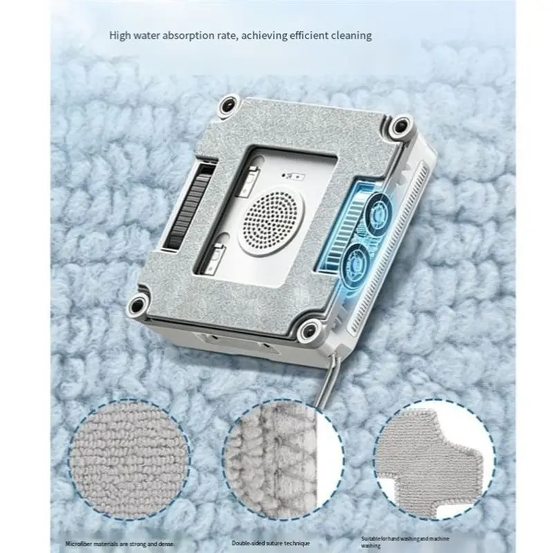 PHFU-For Mova N1 Window Cleaning Robot Replacement Parts-Pack Of 10 Washable Microfiber Cloth Cleaning Pads For Streak-Free Wind