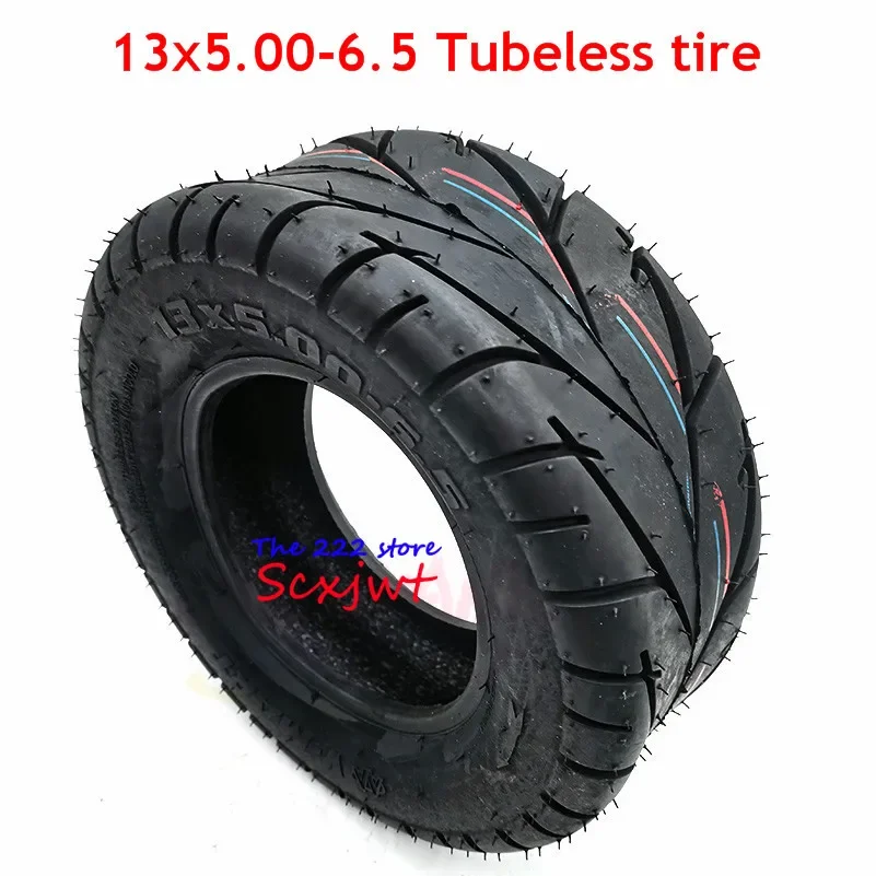 High Quality 13x5.00-6.5 Tubeless Tyre Vacuum Tire for 13 Inch Motorcycle FLJ K6 Electric Scooter Wheel Accessories