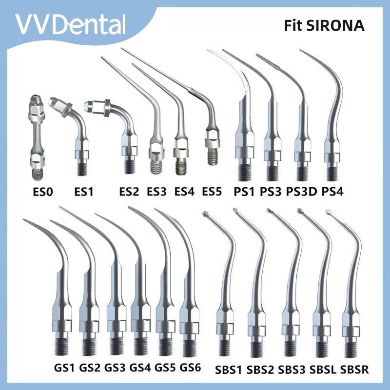 Dental Ultrasonic Scaler Tip Kit Scaling Perio Endodontics Tips Remove Dental Calculus Plaque Stains Dentistry Tools Fit SIRONA