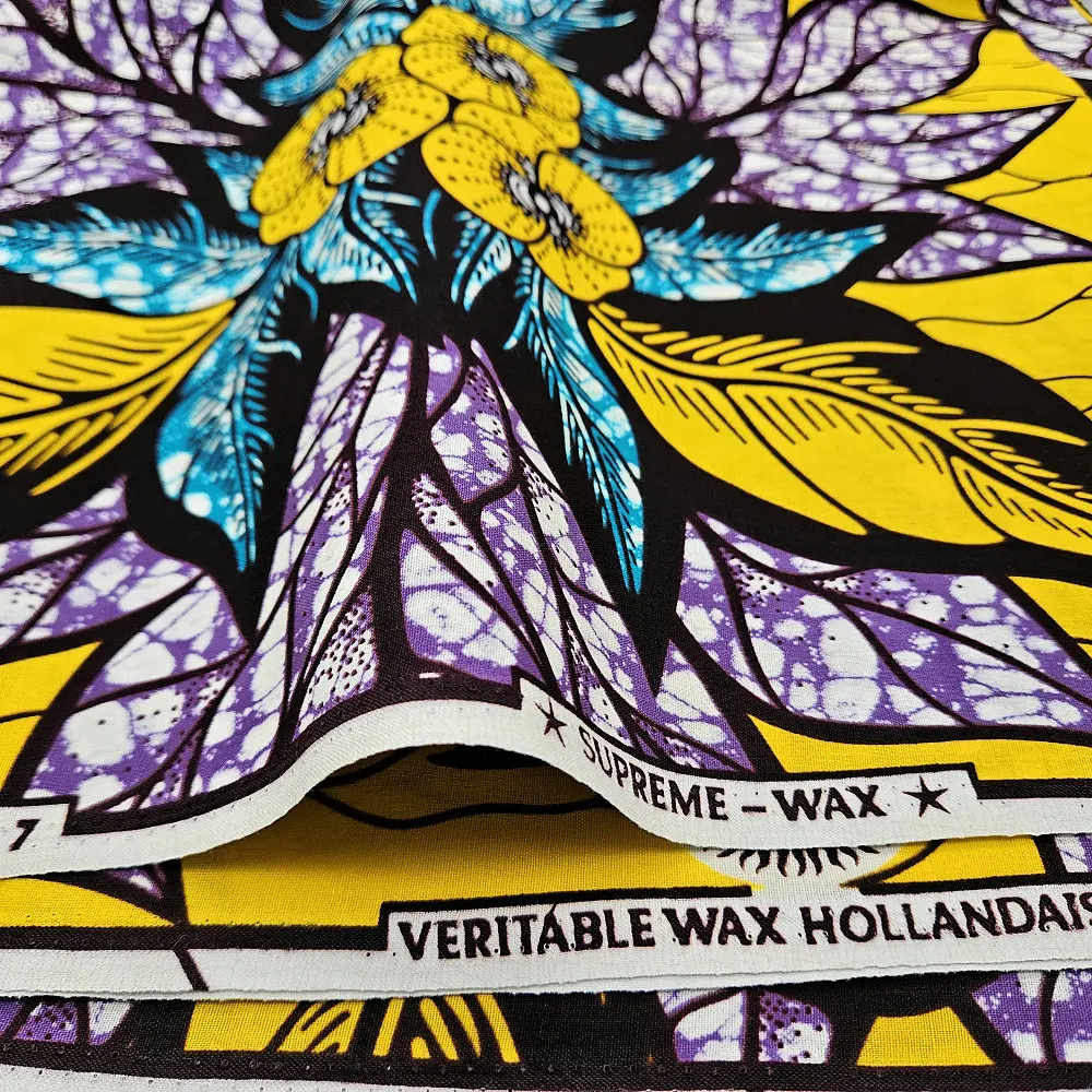 New collection veritable super Holland wax print fabric, 100% cotton African loincloth, wax clothing for garment, dress, uniform view 2