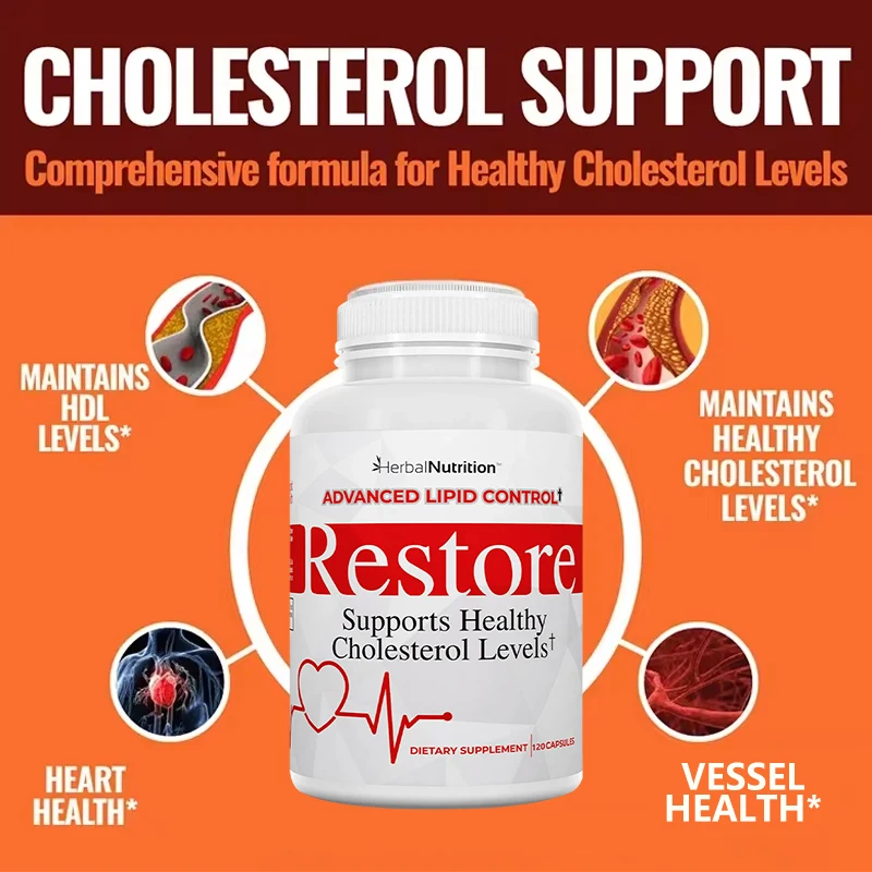 Cholesterol Health Supplements - for Maintaining Cholesterol Levels, Protecting Blood Vessels, and Promoting Heart Health