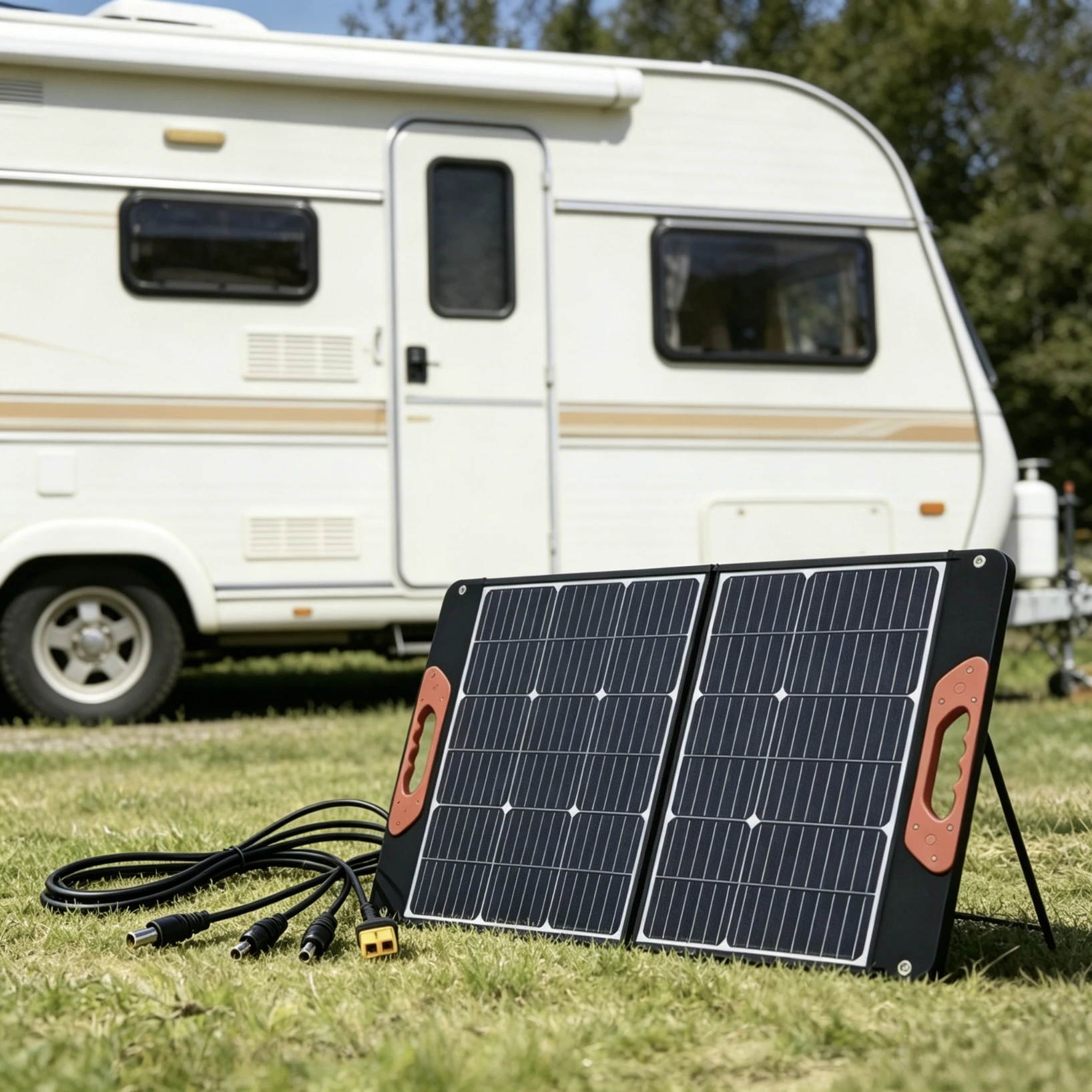 100W Faltbares Solarpanel, Effizientes Wasserdichtes Tragbares Solarladegerät, Leicht zu Transportierendes Solarpanel für Powerbank, Outdoor, Camping, Wohnmobil