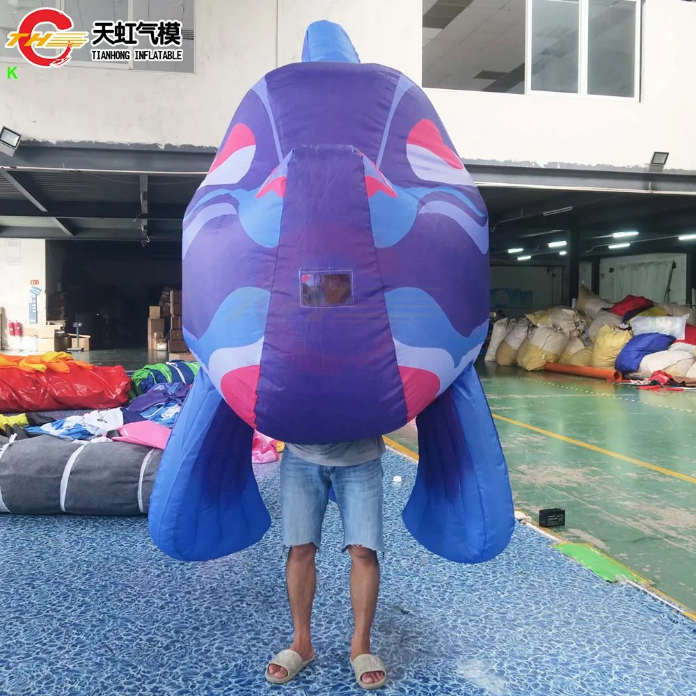 Beautiful Printing Inflatable Fish Replica Walking Cartoon Outdoor Recreations Inflatable Clown Fish Model Inflatable Toys