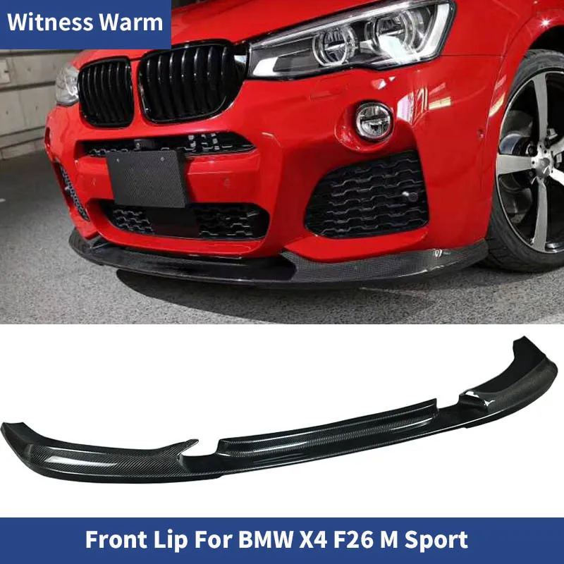 Carbon Fiber Front Lip Bumper Spoiler Splitter for Bmw F26 X4 M-tech with m Sport Edition Front Shovel