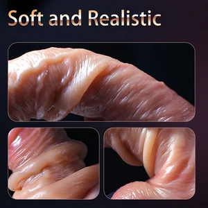 Realista deslizante Foreskin Dildo com ventosa para mulheres, masturbadores femininos, brinquedos sexuais anais, 8.5 10 principais vendas pênis ciberskin - №4