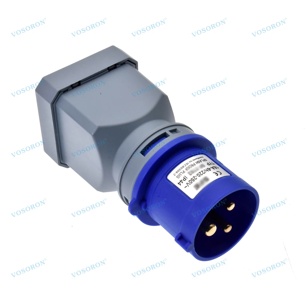 IP44 16A RV محول القابس IEC309 316P6 إلى المزدوج إيطاليا 10A/16A محول المخرج