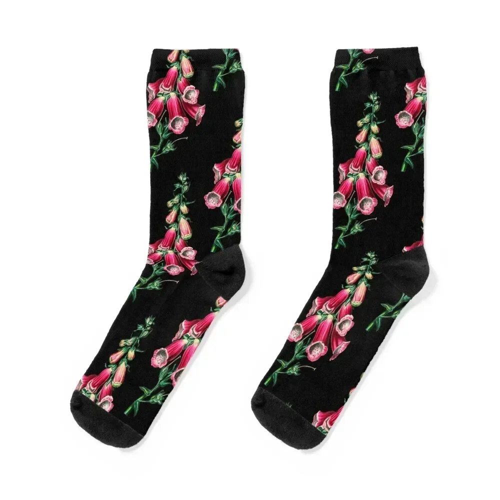 

Foxglove - Vintage Botanical Flower Illustration (18th Century) Socks crazy ankle cycling Woman Socks Men's