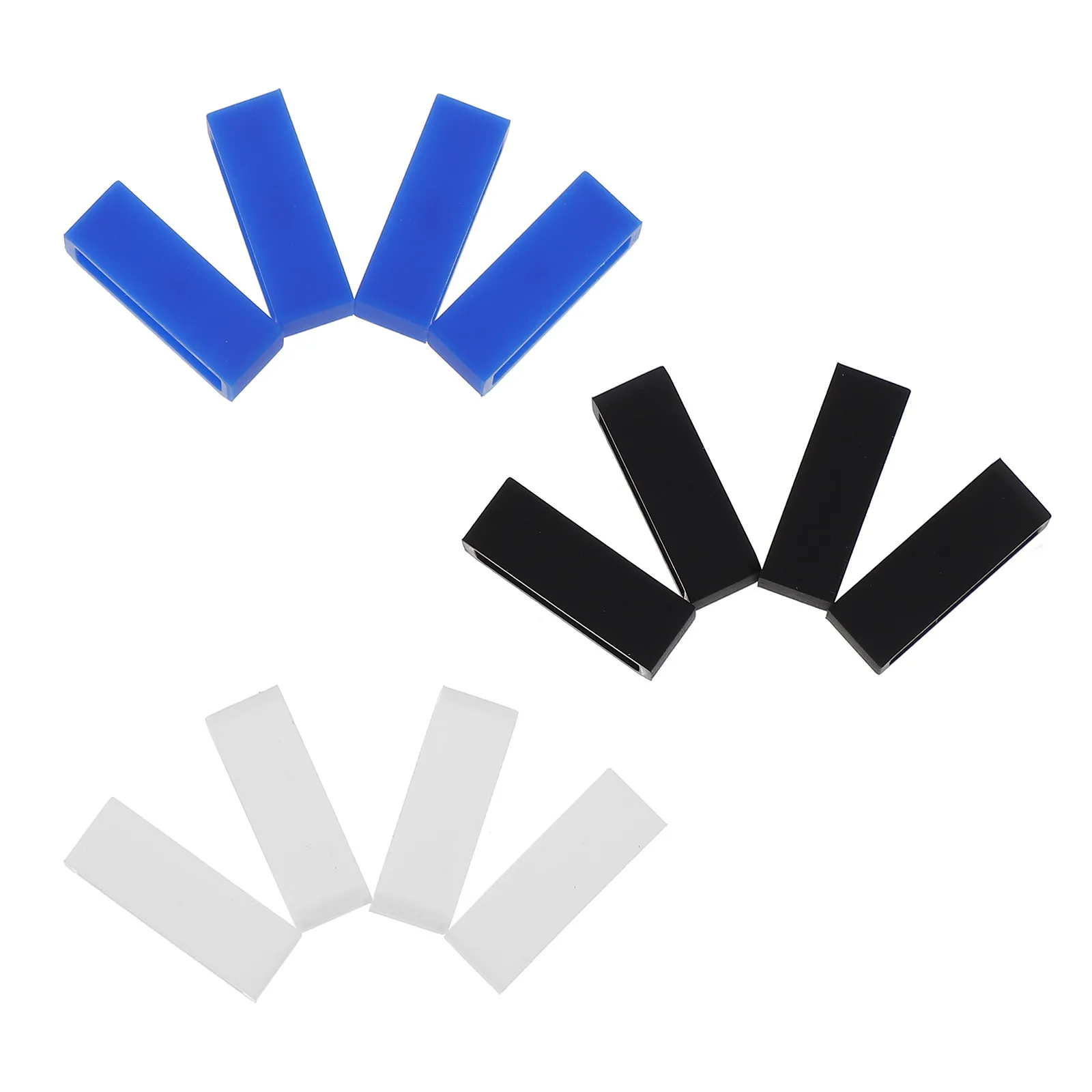 12Pcs Wristband Buckle Loops Creative Premium Silicone Watch Strap Connectors Secure Watchband Holder Accessories