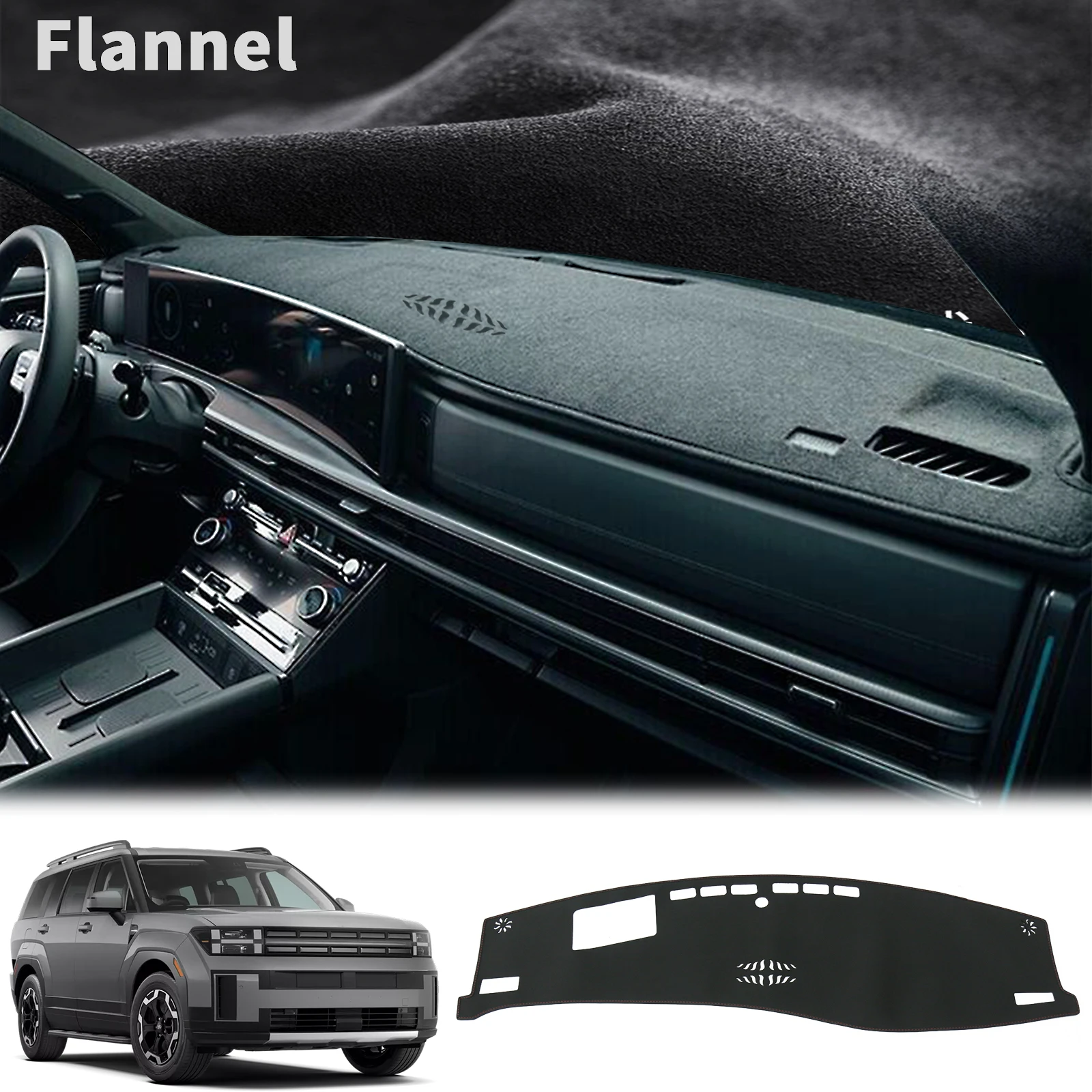 

for Hyundai Santa Fe MX5 2024 2025 2026 Dashmat Dash Mat Anti-Slip Sunshade Protective Carpet Car Dashboard Cover Pad