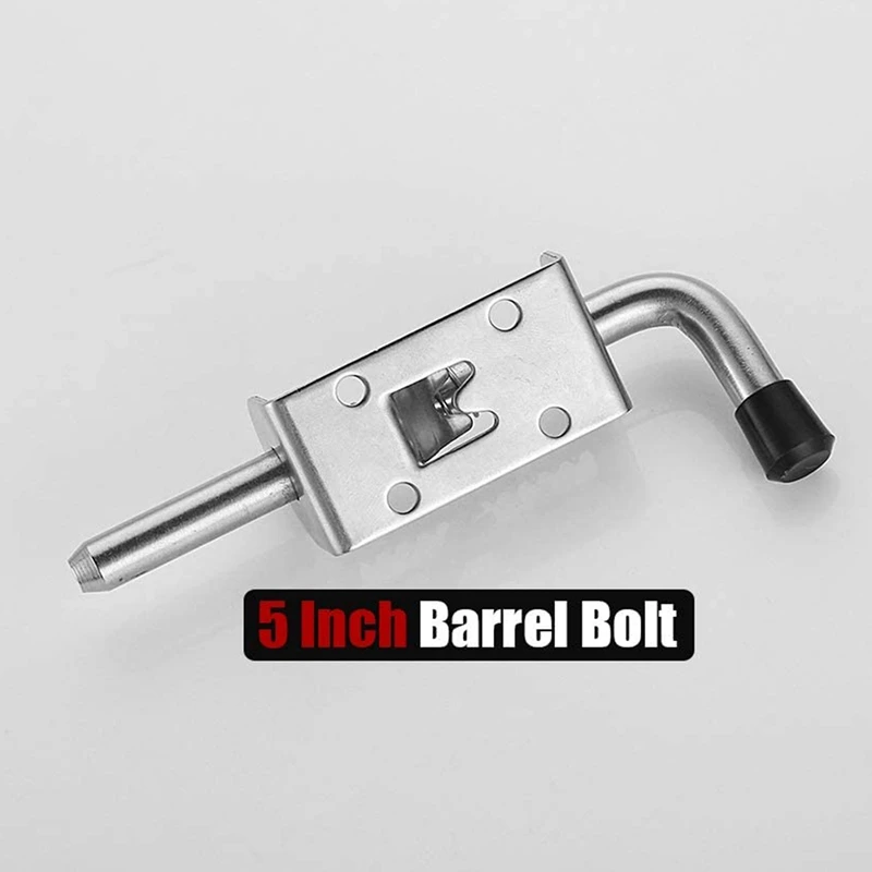 8Pcs 5 Inch Stainless Steel Spring Loaded Latch Pin Barrel Bolt 2Mm Thickened Door Lock Brushed