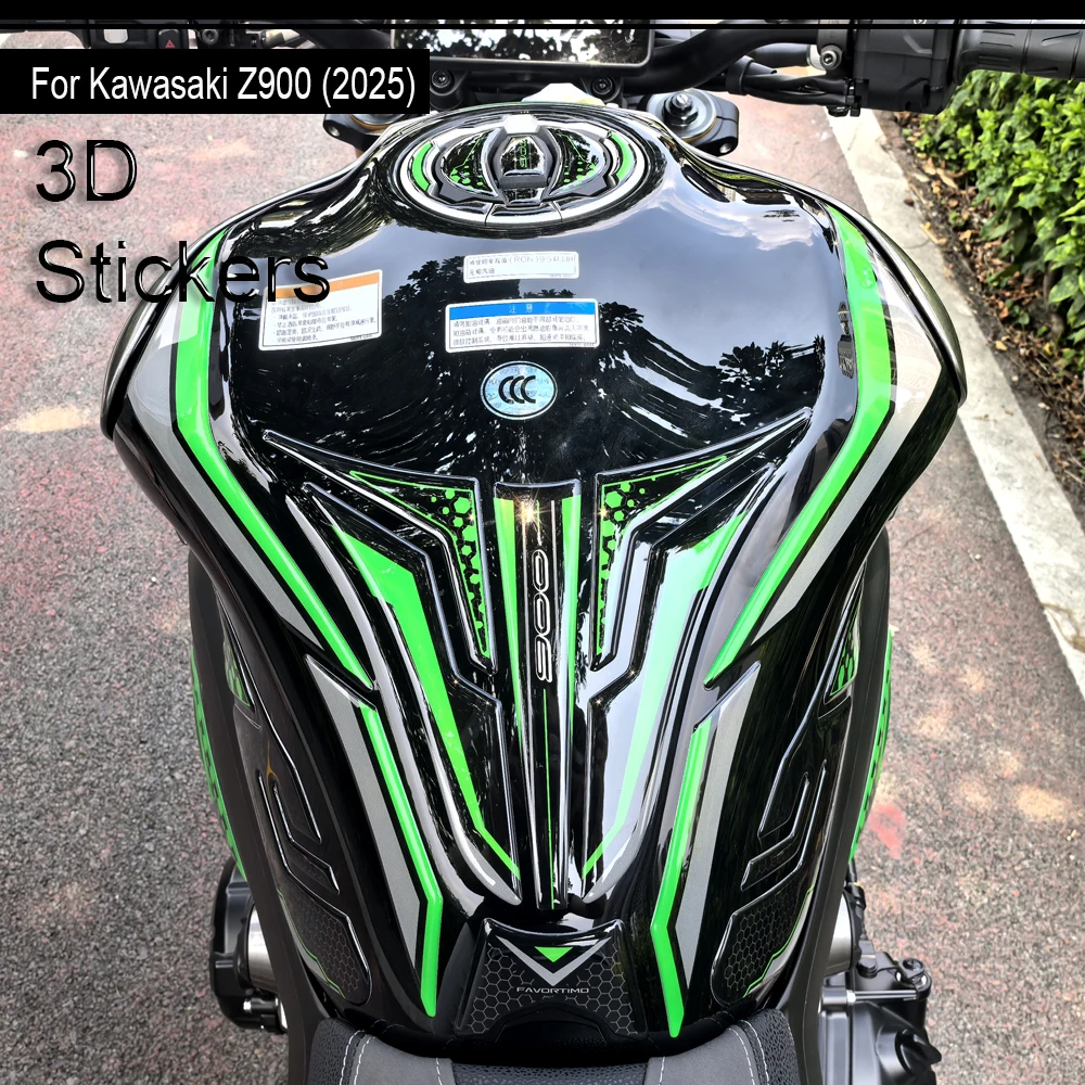 دراجة نارية لكاواساكي Z900 Z 900 SE 2025 2026 خزان الوسادة الغاز غطاء زيت الوقود طقم حماية هدية الحاجز يغطي ملصقات الشارات #3