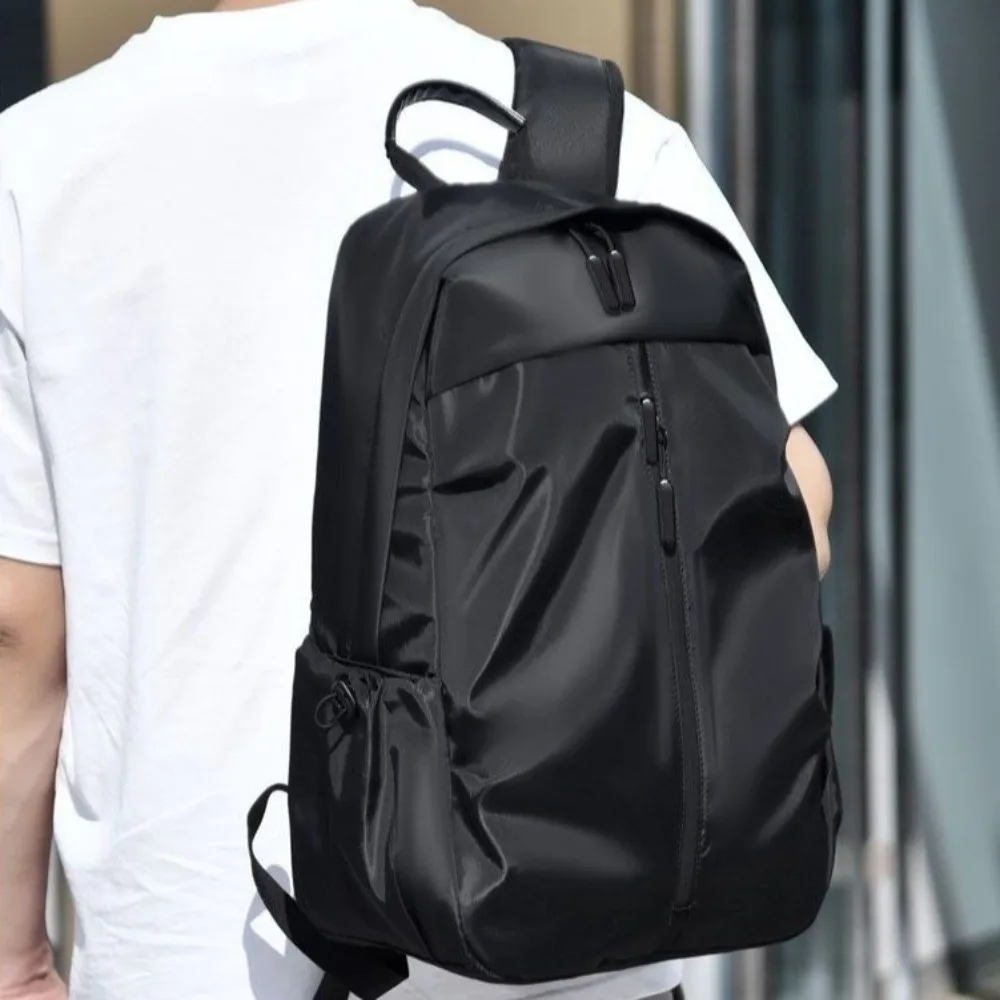 Simple Oxford Cloth Men's Backpack Waterproof Large Capacity Laptop Backpack All-match Multi-pockets Students School Bag Travel