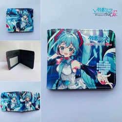 Hatsune Miku Wallet Kawaii Anime Harajuku Peripherals Series Wallet Cosplay Coin Purse Short Baby Girls Girlfriend Kids Gift Toy