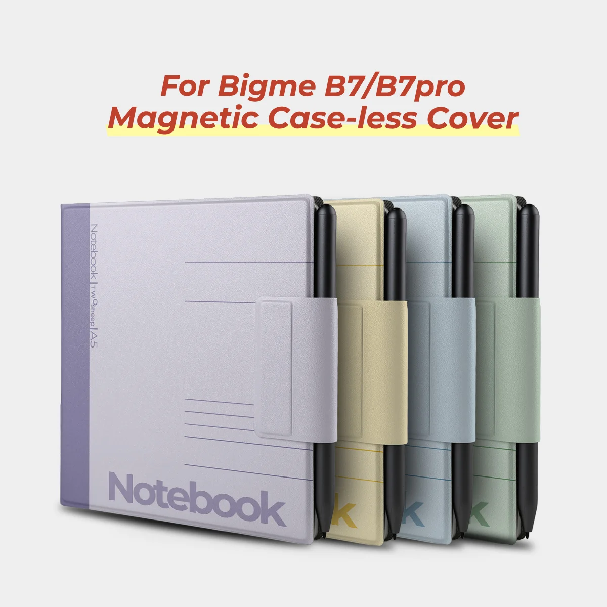 Twosheep Magnetic Case for Bigme B7 Bigme B7pro 7 Inch Frameless Ultra Slim Auto Sleep Wake Classic Notebook Style