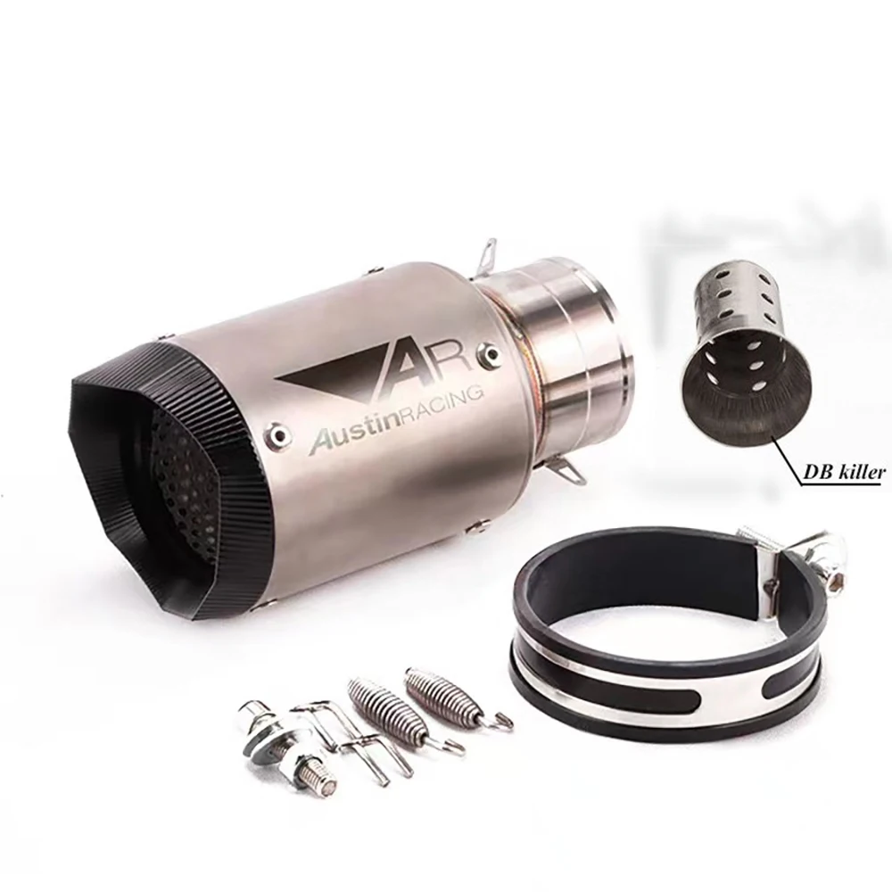 Rafesno 60 مللي متر AR دراجة نارية الكربون النحاس العادم الخمار مع DB القاتل صالح دراجة نارية S1000RR R6 R11 CBR650 CBR1000R MT09 ZX10R