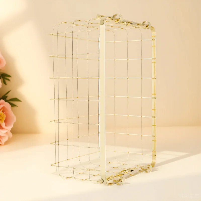 

Wire Basket Nordic Style Iron-Art Storage Basket Handle Portable Household Fruit Vegetable Snack Organizer Decorative Mesh