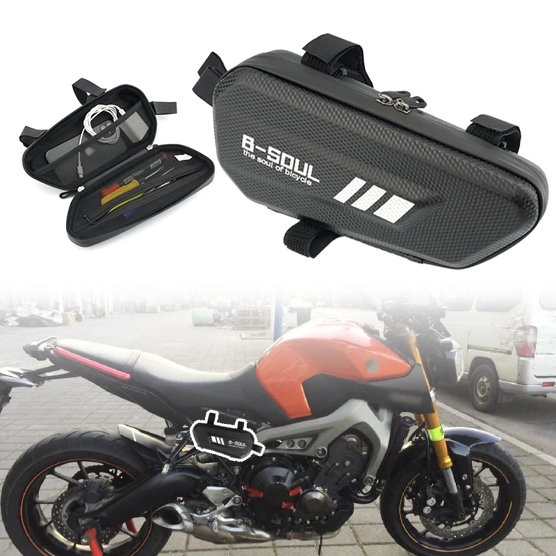 

Fit For YAMAHA MT-03 MT-07 MT-09 MT-10 Universal Motorcycle Accessory Tool Bag Waterproof Hard Shell Triangle Side Case Bag