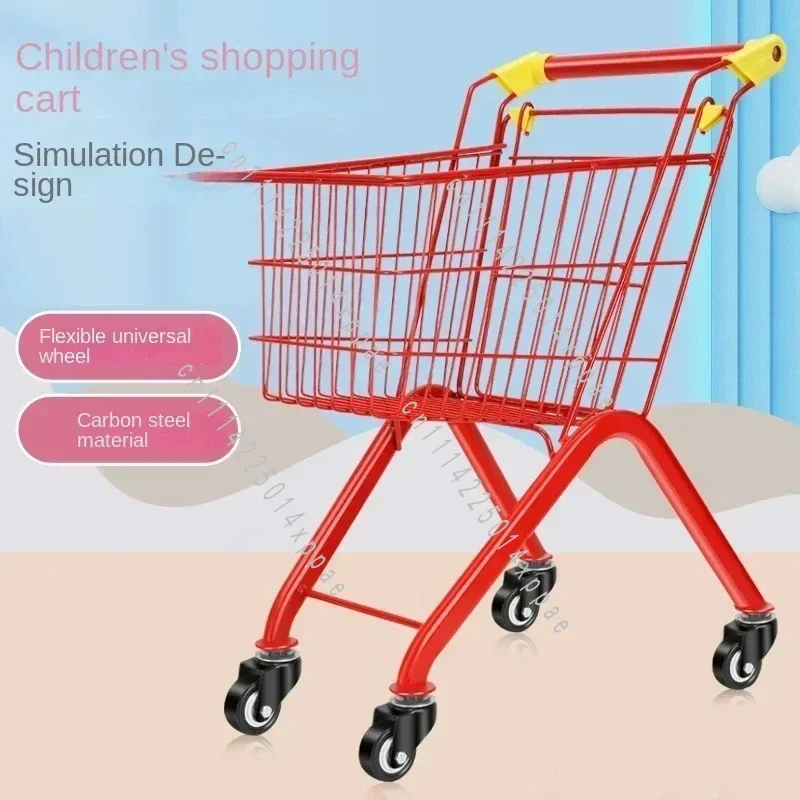 Children's Supermarket Play House Trolley Toy For Kids Foldable Multi-color Baby Shopping