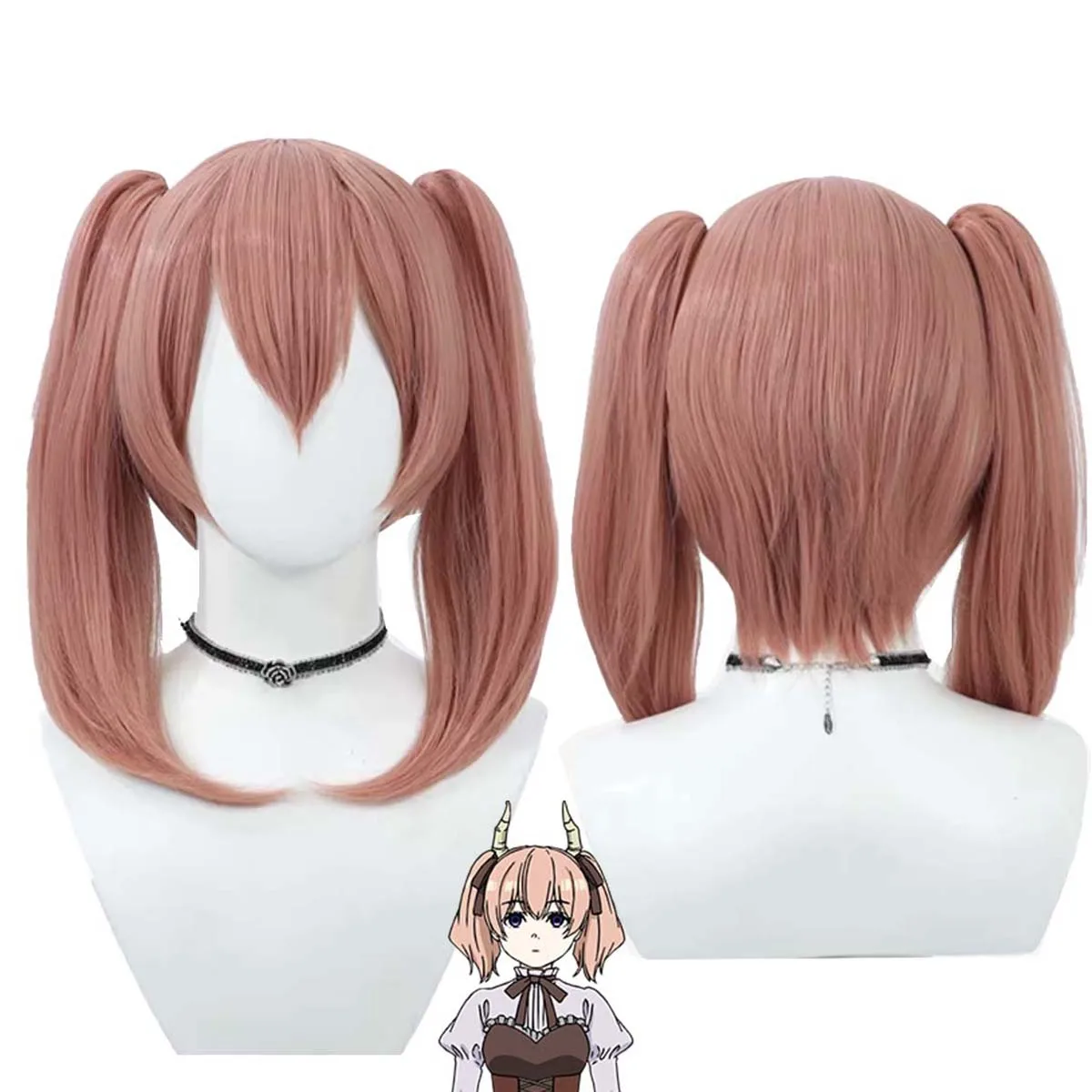 

Женские аксессуары для костюмов на Хэллоуин, парик для косплея Frieren Linie, розовый, термостойкий.