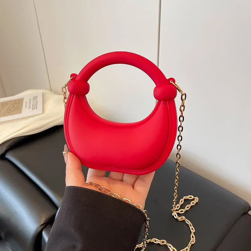 

Women's Acrylic Dumpling Wrap Fashionable Niche Handbag Versatile Chain Armpit Bag Stylish Trendy Clutch for All Occasions