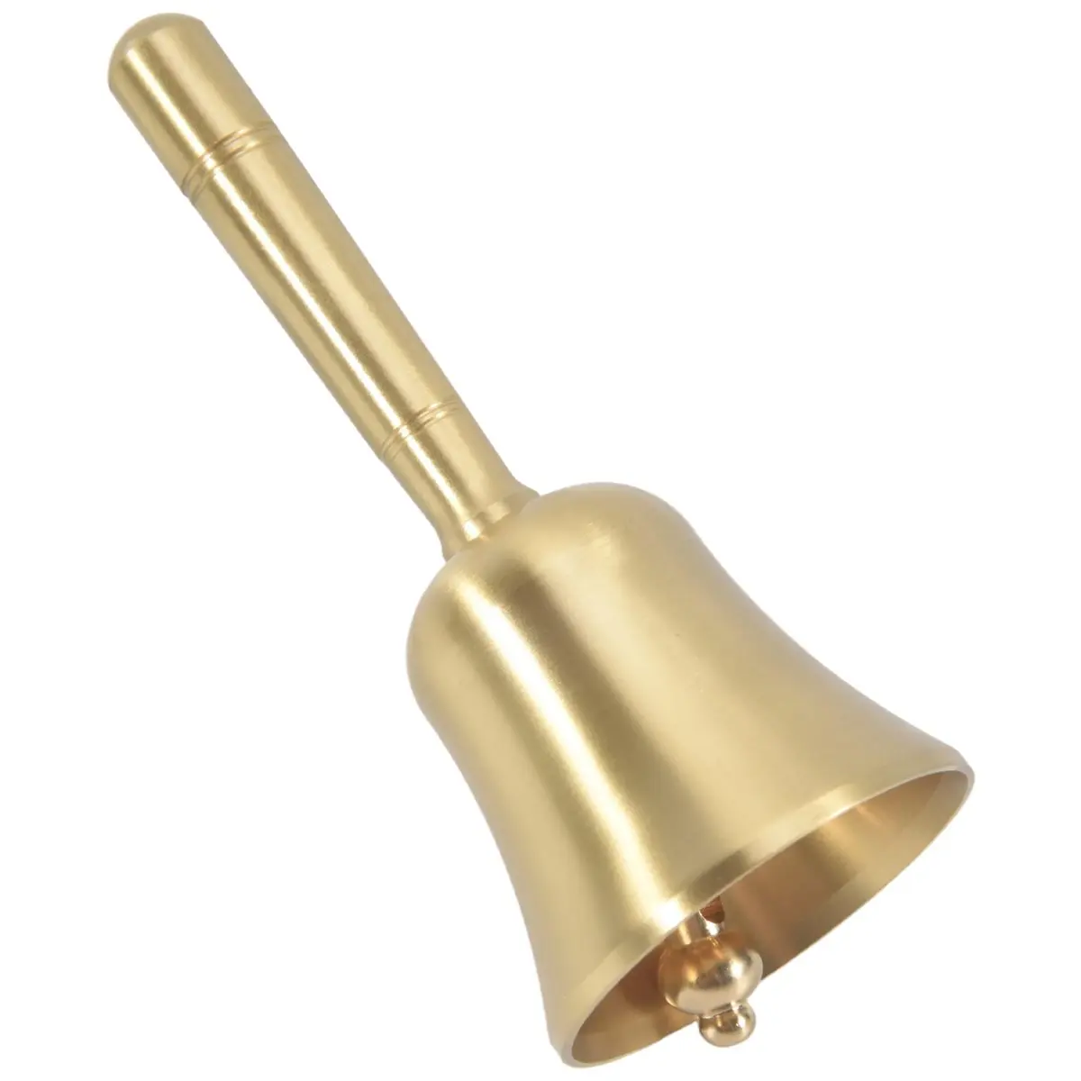 ABME New Super Loud Hand Barking Bell, Solid Brass Dinner Bell Service Bell Pet Training Bell Jingle Bell, Gold