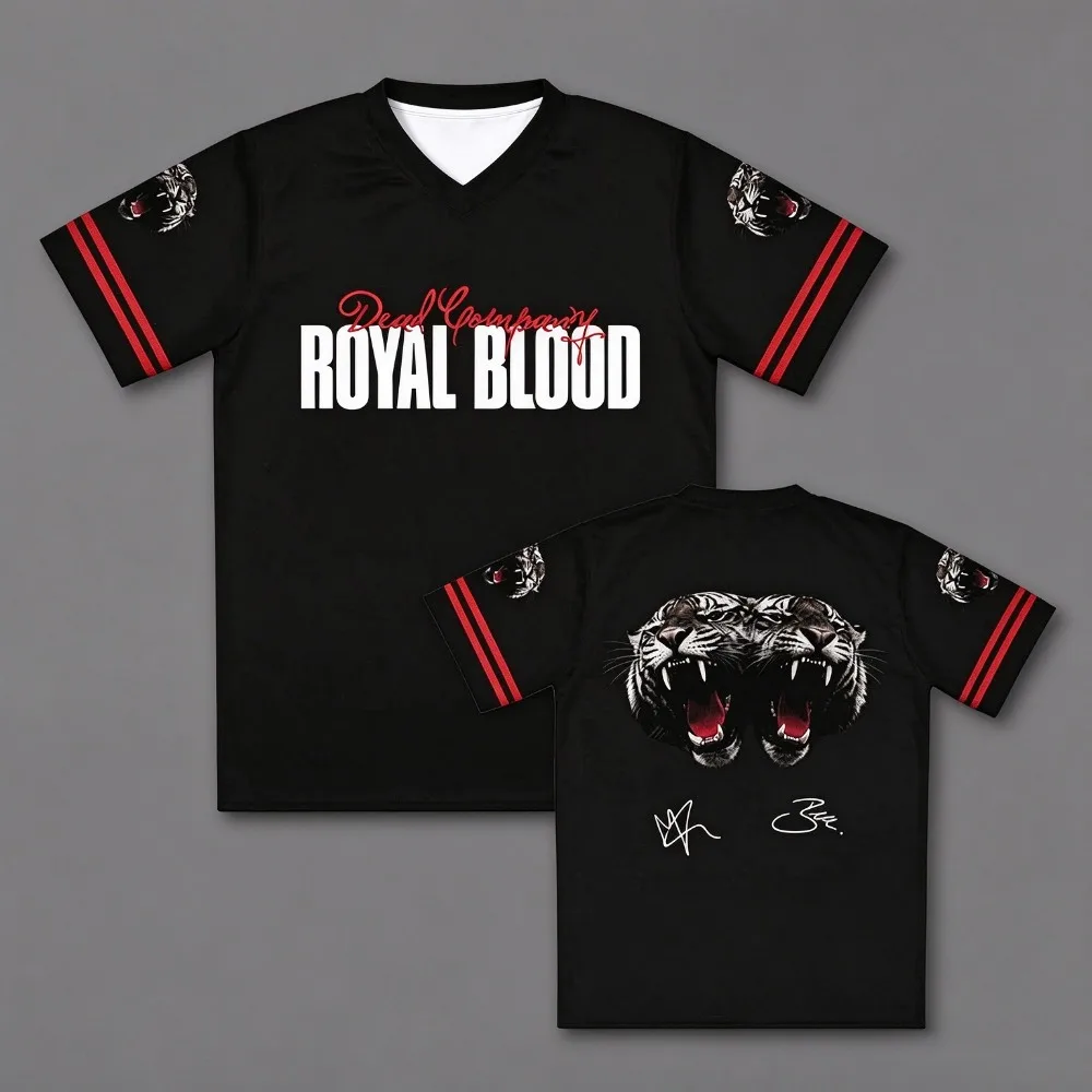New Royal Blood Dead Company Jersey Vintage Hard Rock Music Fan Streetwear Tiger Graph Comfortable Streetwear Fashion T-shirt