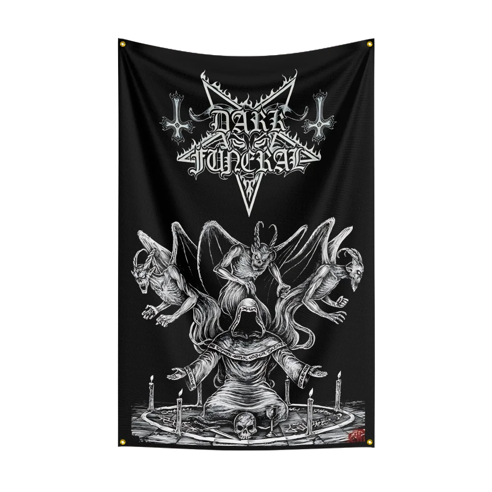 3x5 Ft Heavy Rock Band-Dark Funerals Flag Polyester Digital Printing Banner for Bedroom Wall Art Out Door Tapestry Decoration