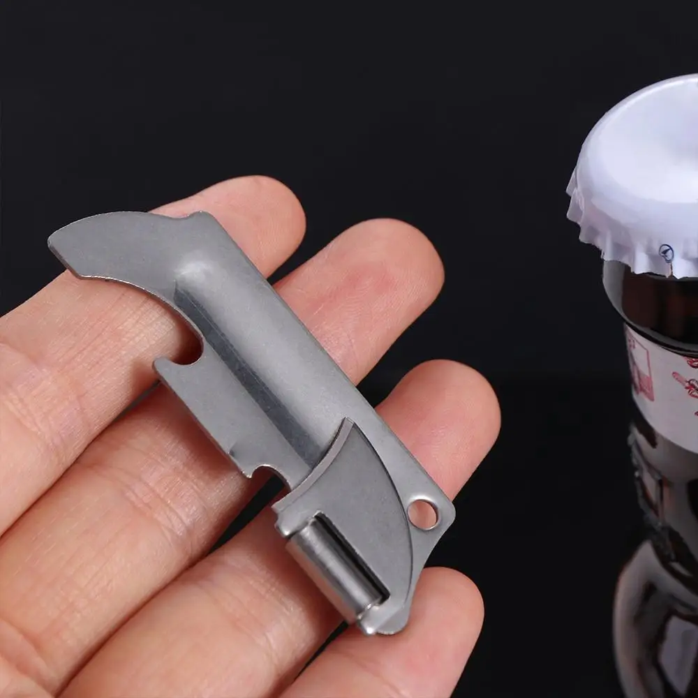 Kitchen Accessories Stainless Steel Can Opener Folding 2-in-1 Bottles Opener Side Cut Labor-saving Opener Gadget Home
