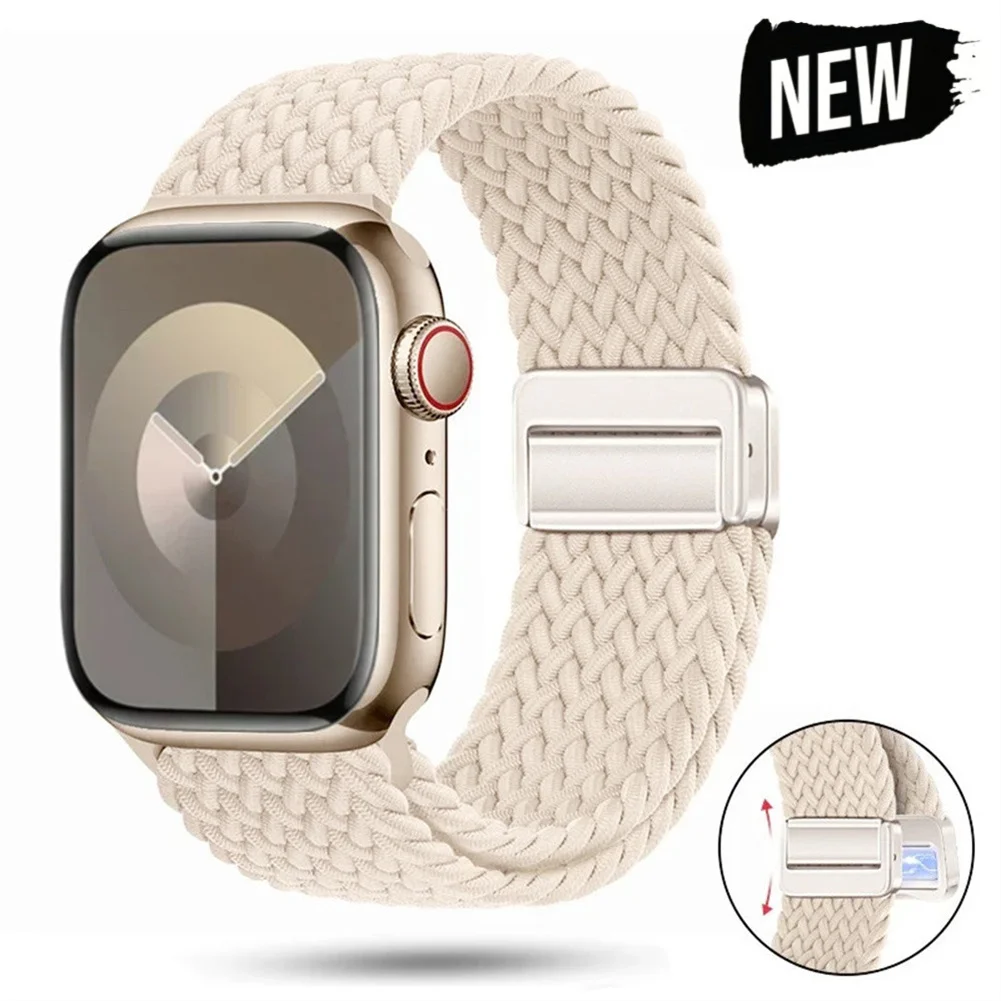 Geflochtenes Armband für Apple Watch Bänder 44mm 40mm 45mm 49mm 41mm 42mm 46mm Armband iWatch Series SE3 7 6 8 9 10 11 Ultra3 Magnetisch