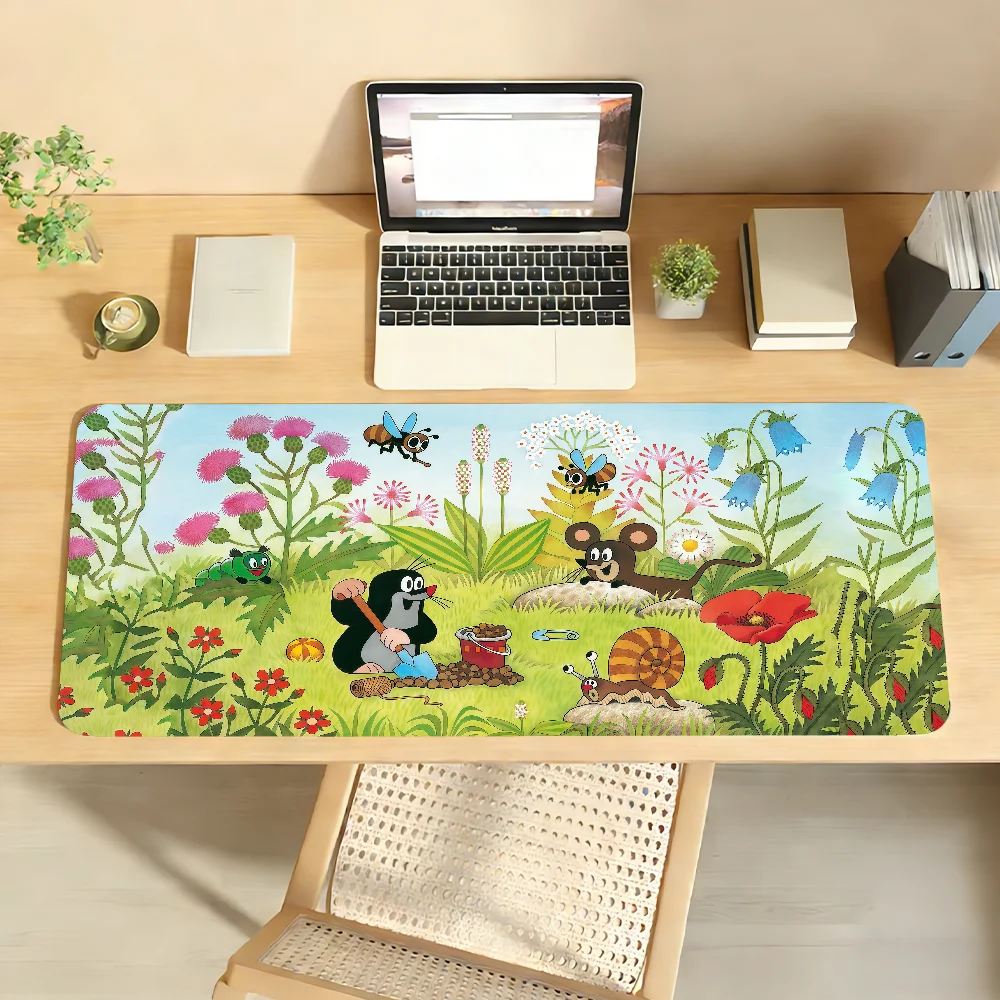 Cartoon S-Story Of M-Moles Krtek MousePad Non-slip Locking Edge PC Laptop Accessories Rubber Office Keyboard Game XXL DeskMat