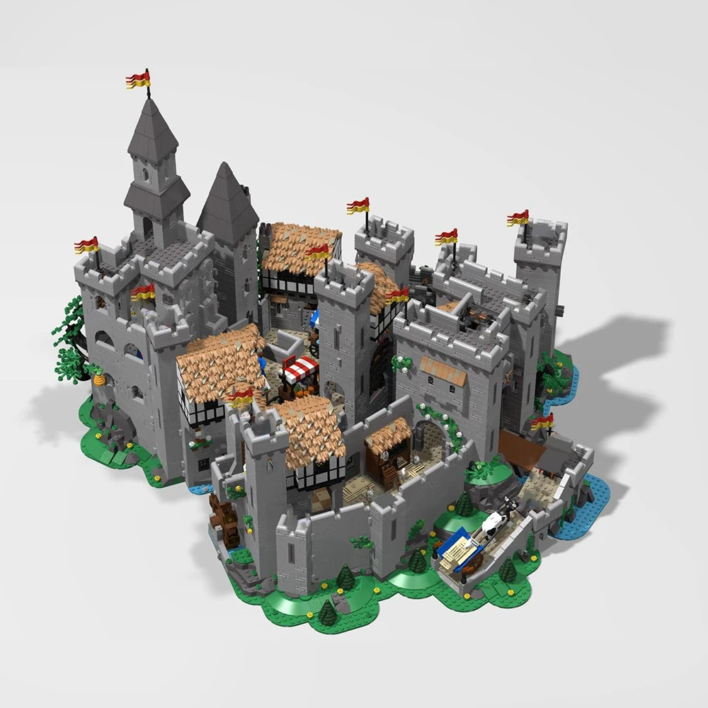 새로운 MOC 블록 사자 기사 성 확장 모델 빌딩 시리즈 창의적인 성인 컬렉션 장난감 생일 선물 12988PCS