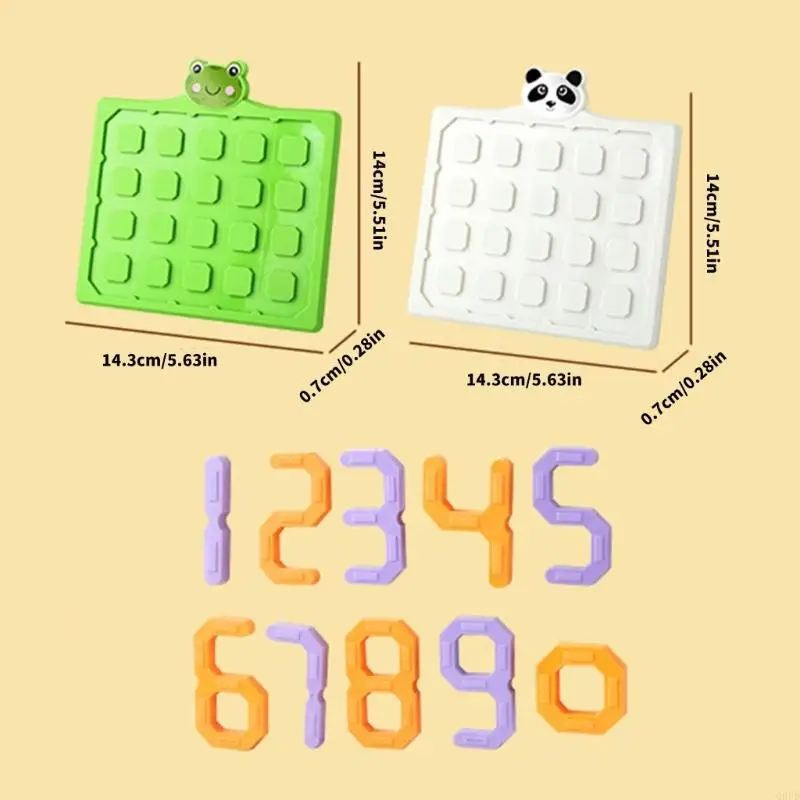 Puzzle chiffres dessin animé, bloc forme, labyrinthe jouet d'apprentissage pratique pour enfants, développement