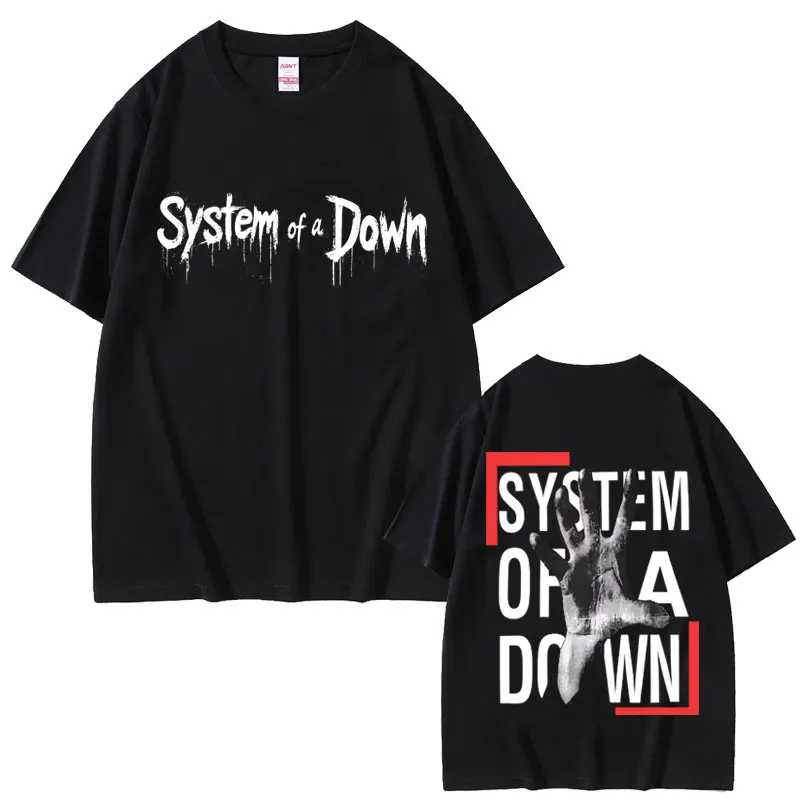 

System of A Down Double Sided Print T-shirt Men Women Vintage Rock Oversized T Shirt Men's 90s Alternative Metal Merch T-shirts