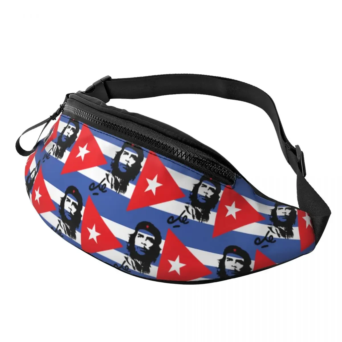 

Custom Che Guevara With Cuba Flag Fanny Pack for Women Men Cuban Socialism Crossbody Waist Bag Travel Hiking Phone Money Pouch