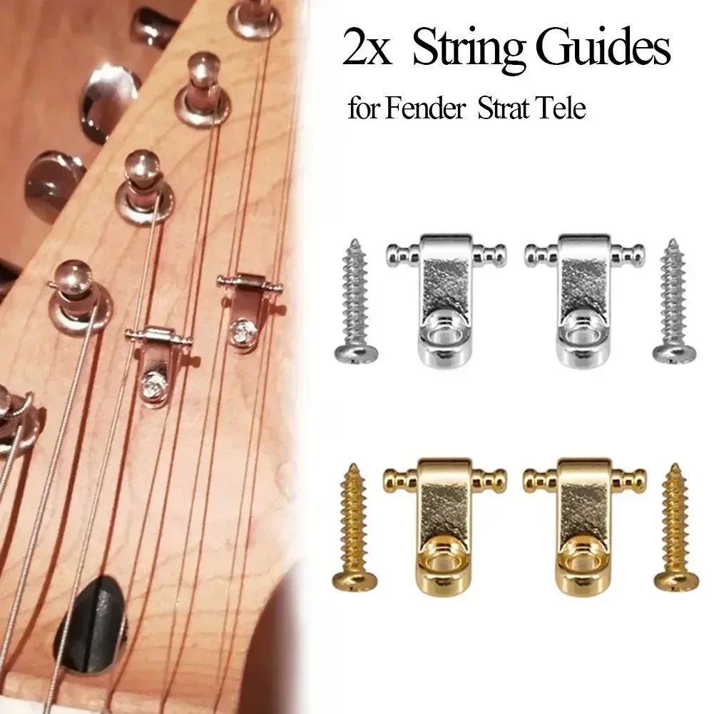 - NEW Title 4 Chrome/Gold Electric Guitar String Trees Prevent Wear And Tear Improve Tuning Stability