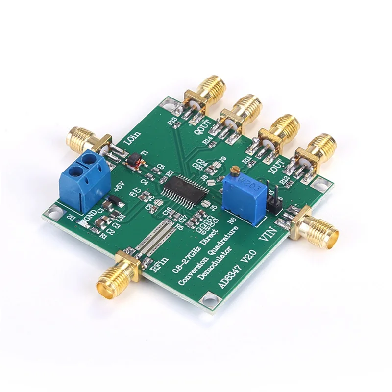 M16K-AD8347 RF Down-Conversion Broadband Quadrature Demodulator 800Mhz-2.7Ghz IQ Demodulator RF Module