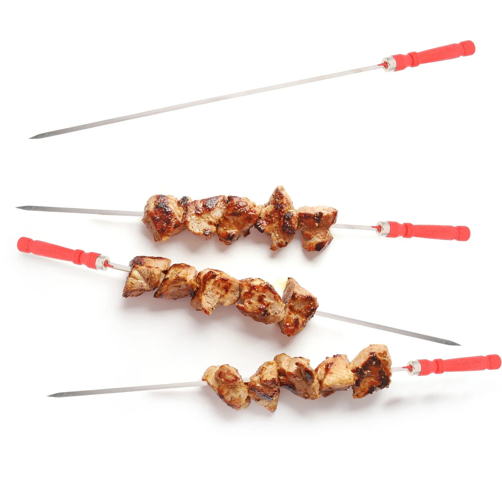 

10pcs Bbq Skewers Stainless Steel Grill Sticks Lightweight For Outdoor Camping Picnic Multi-Function Tools Accessories