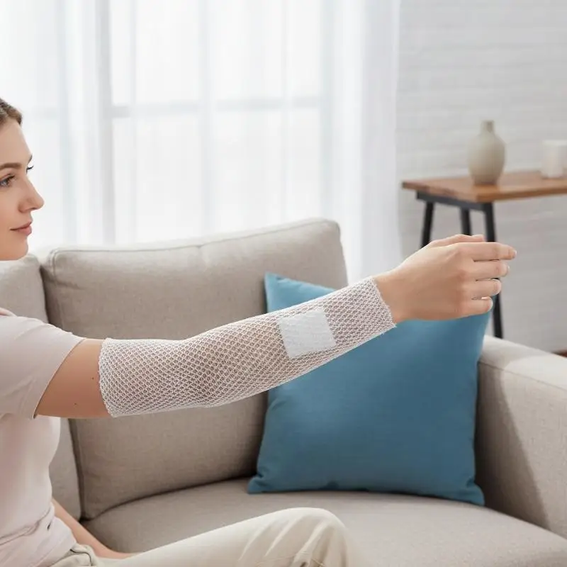 Elastic Tubular Mesh Bandage Breathable Net Wound Dressing Fix Sleeve For Ankle Arm Injury Support