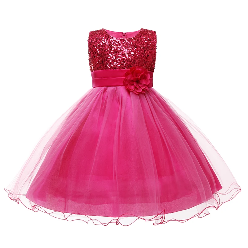 Baby Girl Clothes for Summer 2-12 Years Birthday Party Princess Dress Sequin Elegant Toddler Girls Dresses Wedding Girls Dress