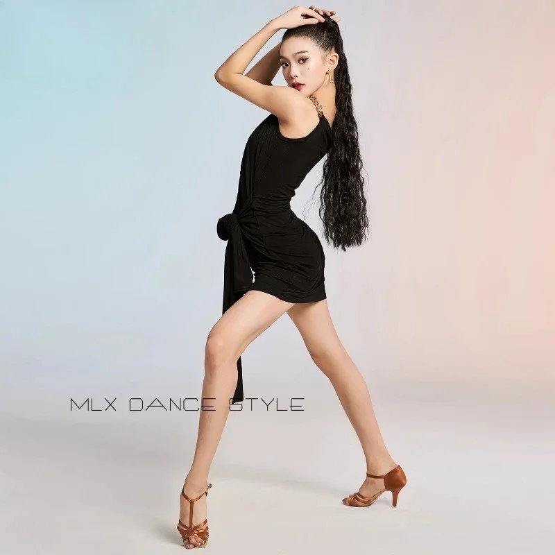 Robe de danse latine personnalisée pour femmes, tenue d'entraînement, combinaison à bretelles pour femmes adultes, livraison gratuite