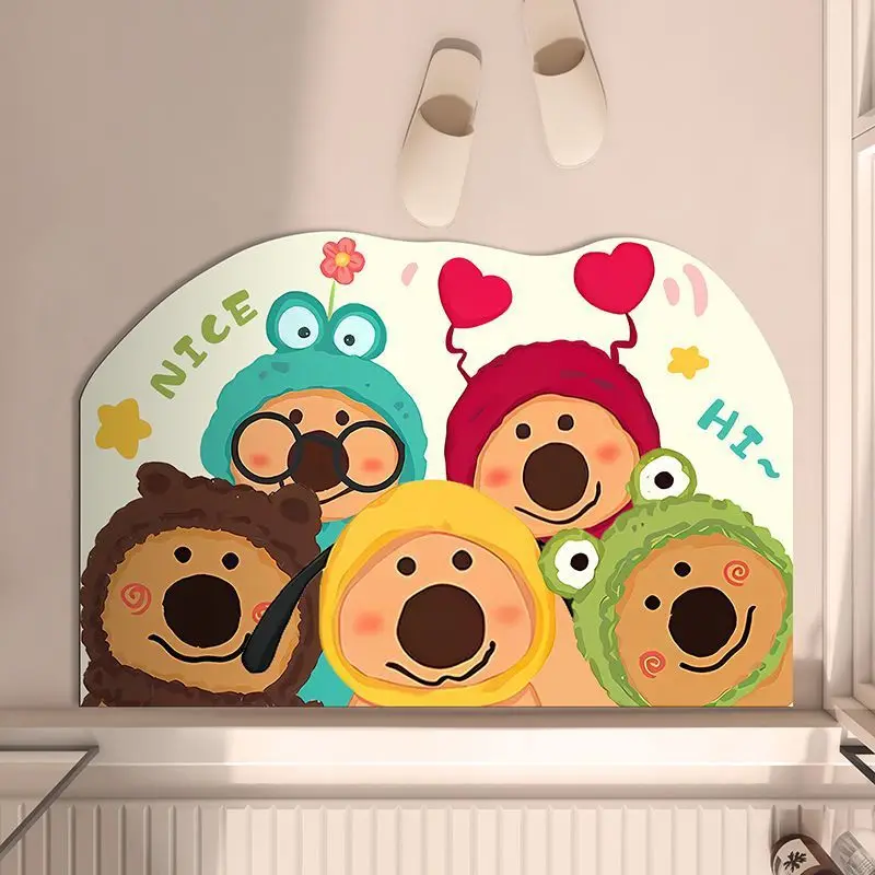 

Special-shaped bathroom door absorbent mats toilet mat diatom mud anti-skid