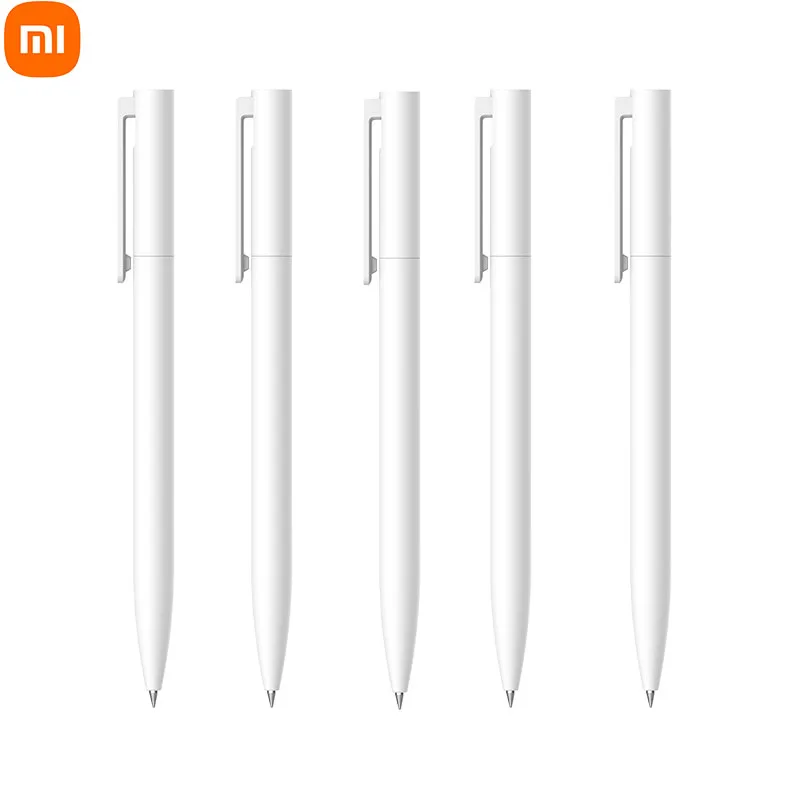 شاومي Mijia جل أقلام أبيض بدون غطاء 0.5 مللي متر رصاصة القلم PREMEC السلس سويسرا الملء ميكوني اليابان الحبر الأسود للمكتب/طالب