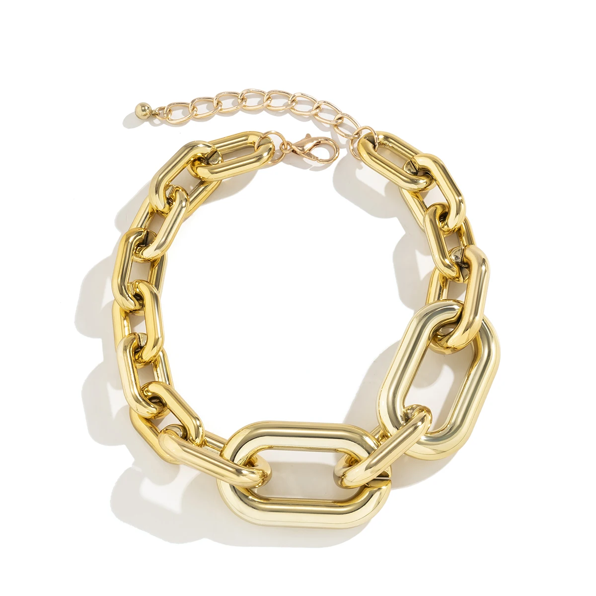 Unikatowy przesadny CCB akrylowy duży masywny łańcuszek naszyjnik kobiety Hiphop duży gruby Link Choker na naszyjnik Steampunk mężczyzn — zdjęcie 6