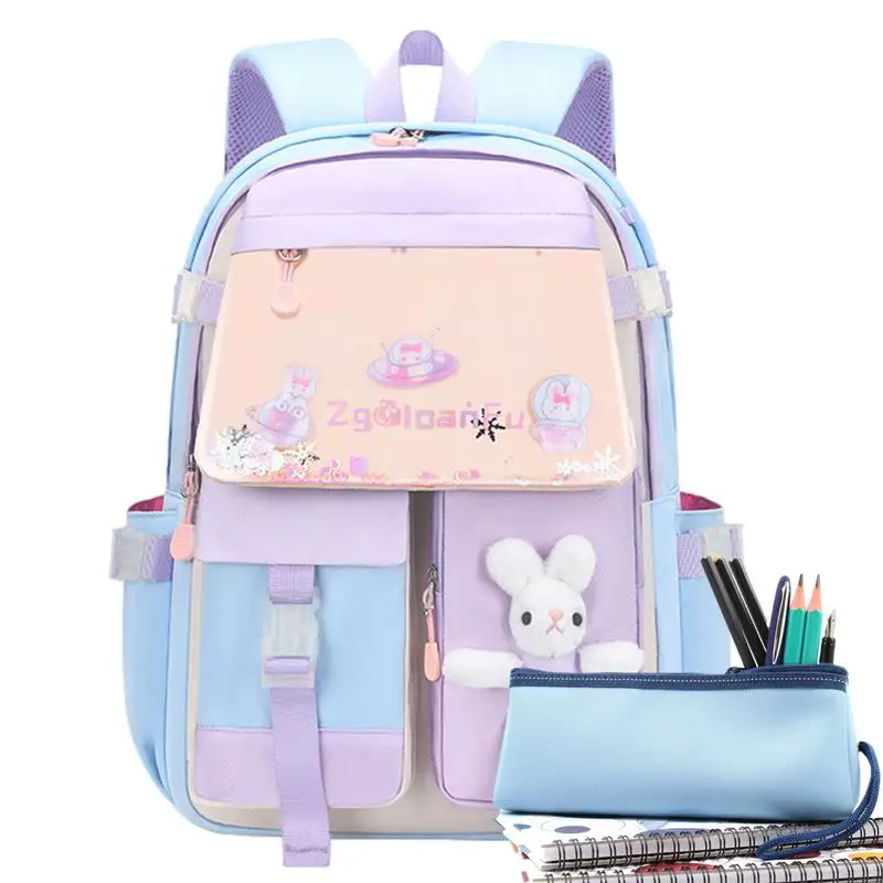 Cute Rabbit Backpack Lovely Bunny Backpack Travel Daypack Laptop Backpacks Aesthetic School Backpack Bag Daypack