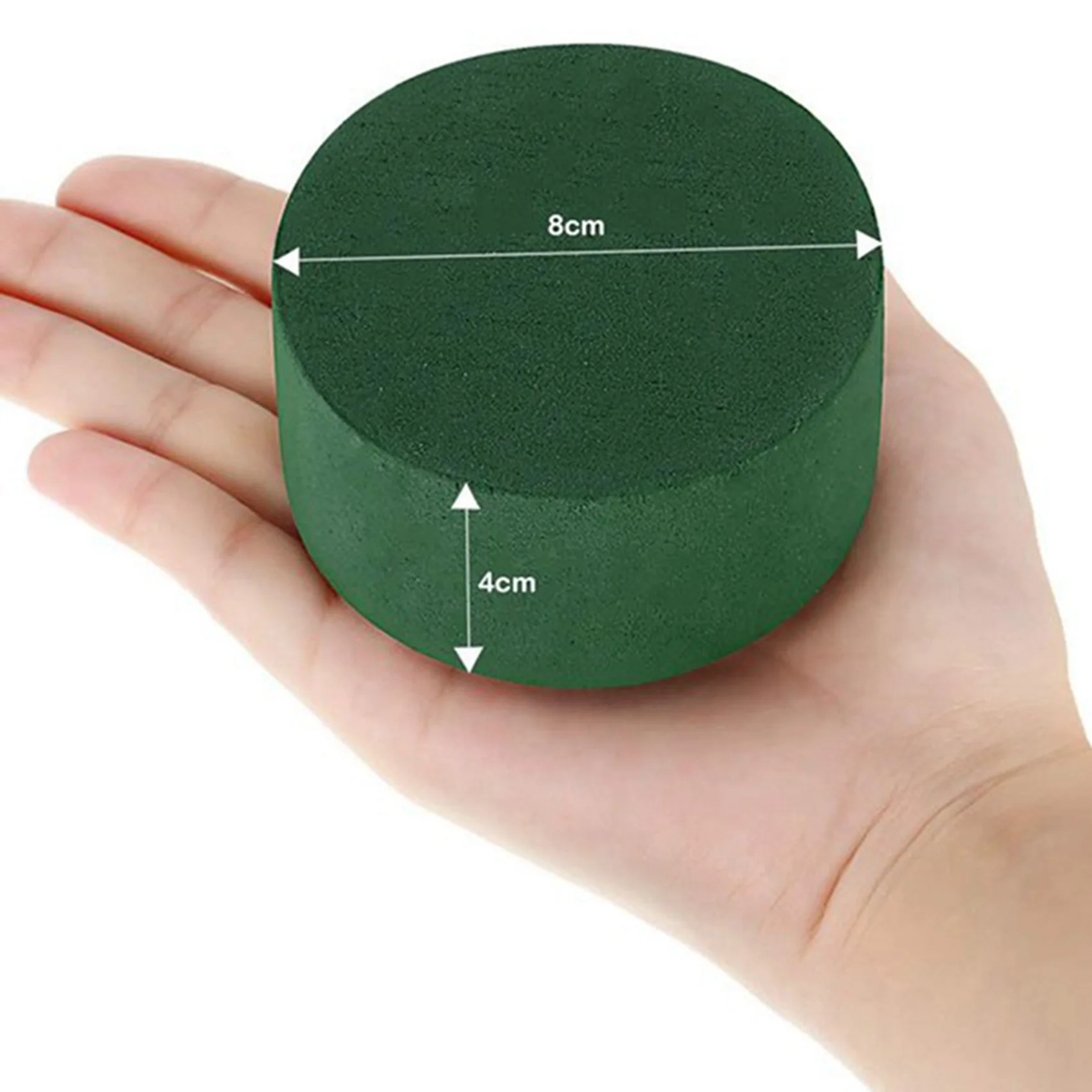 ABJI-20Pcs Wedding Aisle DIY Craft Floral Arrangement Water-Absorbing Home Garden Green Flower Foam Fresh-Keeping Round Brick